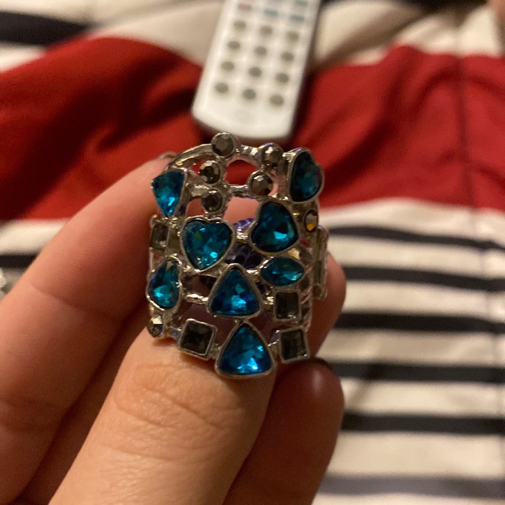 Blue and Grey Stone Ring